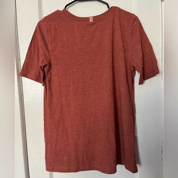 Lunya Restore Heather Red Pima Cotton Blend Pocket Tee sz XS - Picture 4 of 4